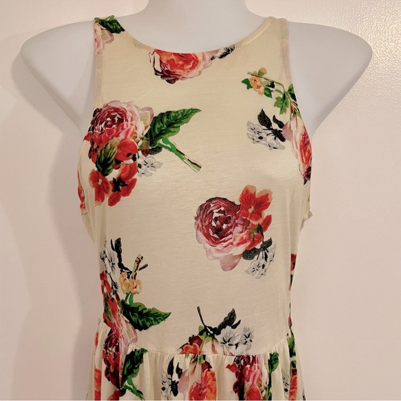 TOPSHOP Floral print rose halter dress sz 2 - Picture 3 of 10